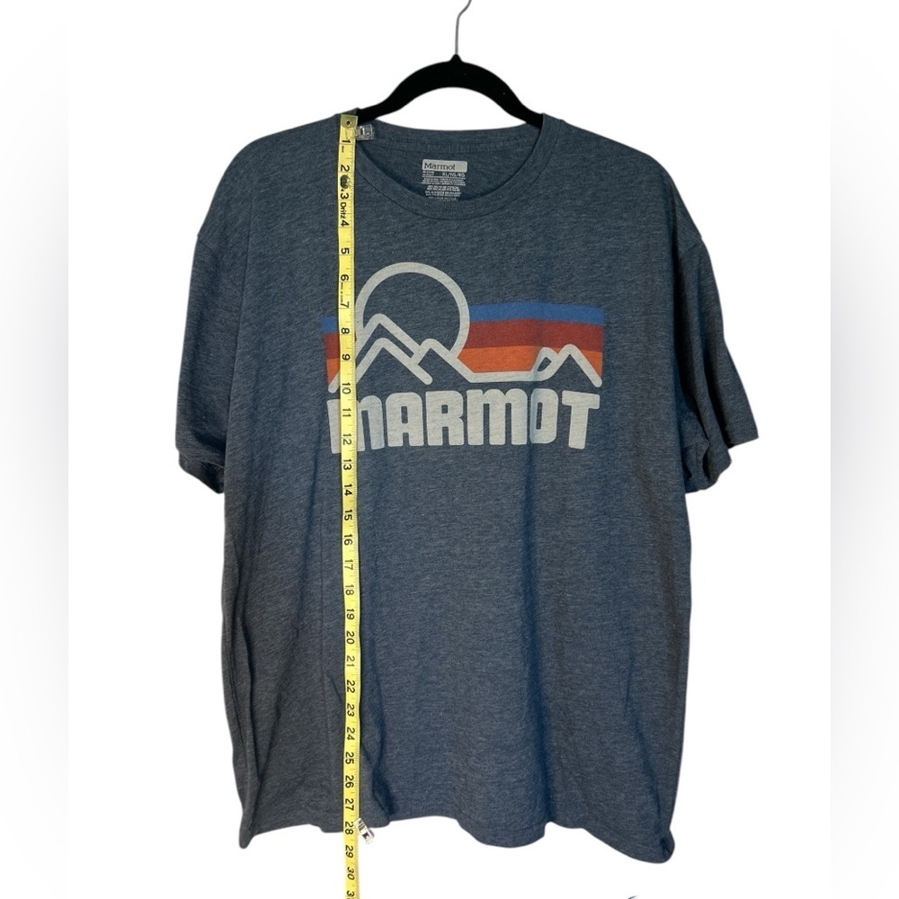 Marmot Gray Short Sleeve Tee Adventure Graphic Sz XL - Picture 5 of 5